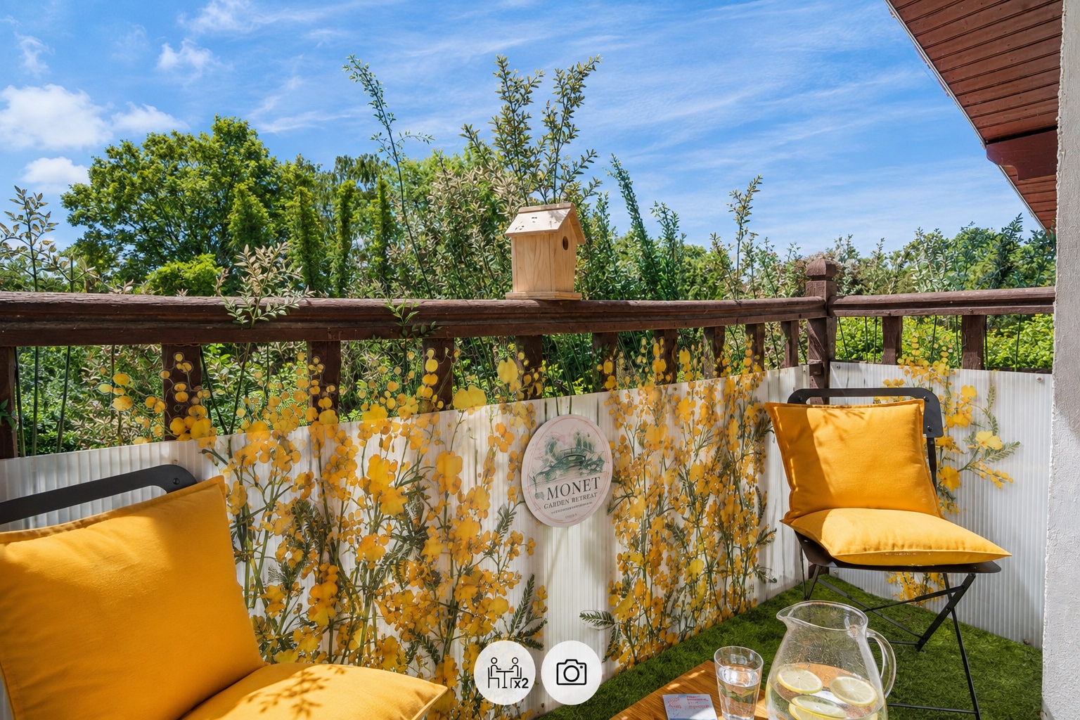 Le balcon fleuri ouvert sur la nature à Giverny